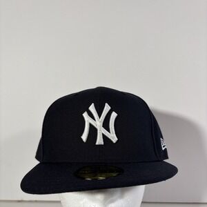 New Era 59FIFTY New York Yankees‎ Navy Blue MLB Fitted Hat NEW 7 3/4